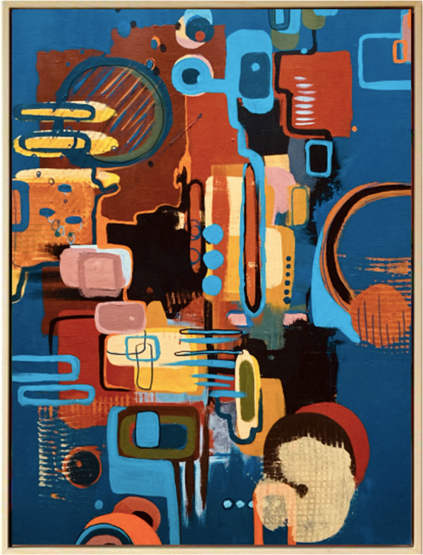 Blauw & Sienna groot Blauw & Sienna (60 x 80 cm)