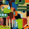 Groen & Oranje (75 x 115 cm)
