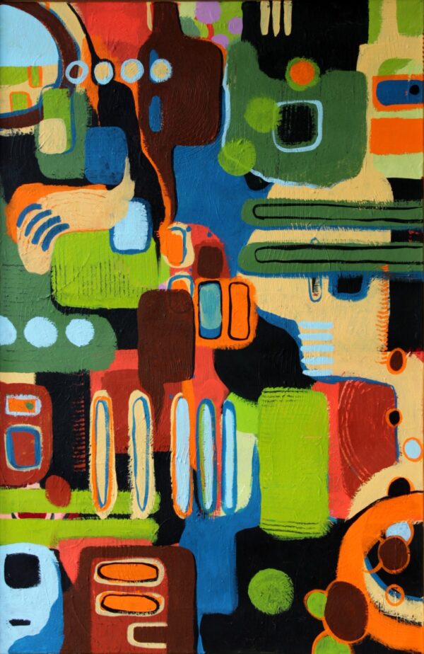 Groen & Oranje (75 x 115 cm)