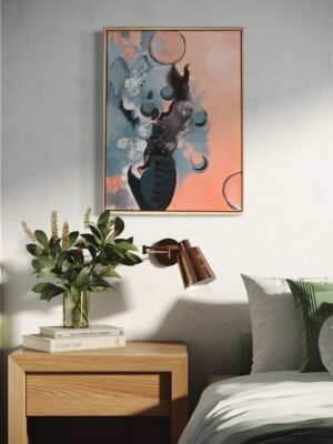 Petrol & Zalm (60 x 80 cm)